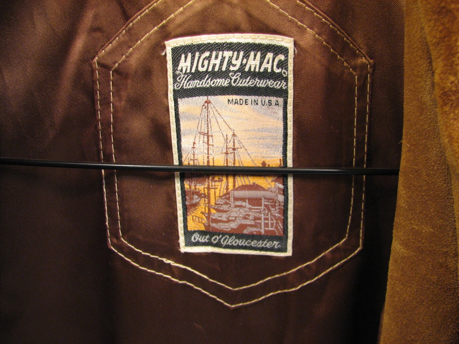 very rare!! 60s mighty mac レザージャケットboro Vintage Mighty-Mac 3/4 Car Coat Suede Leather Work Jacket Western