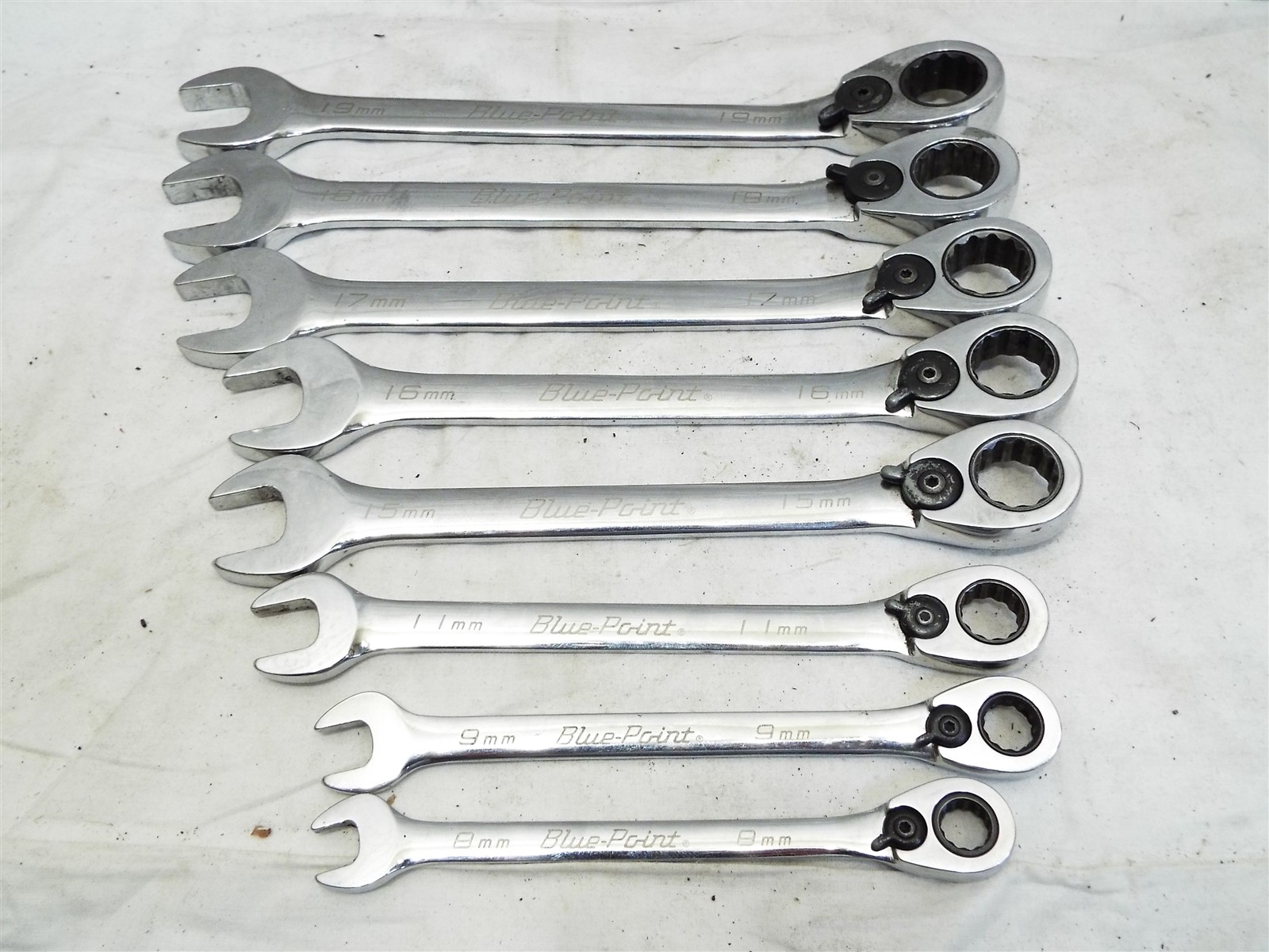 Blue-Point Reversible Ratcheting Wrench Metric Combination BOERM 8 