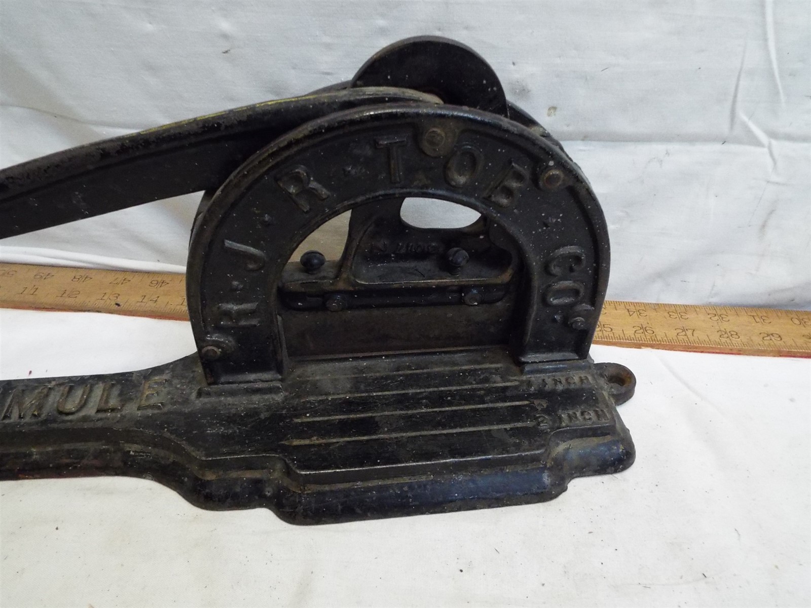 Brown Mule R.J Reynolds Tob Co Chewing Tobacco Plug Cast Iron Cutter  Chopper