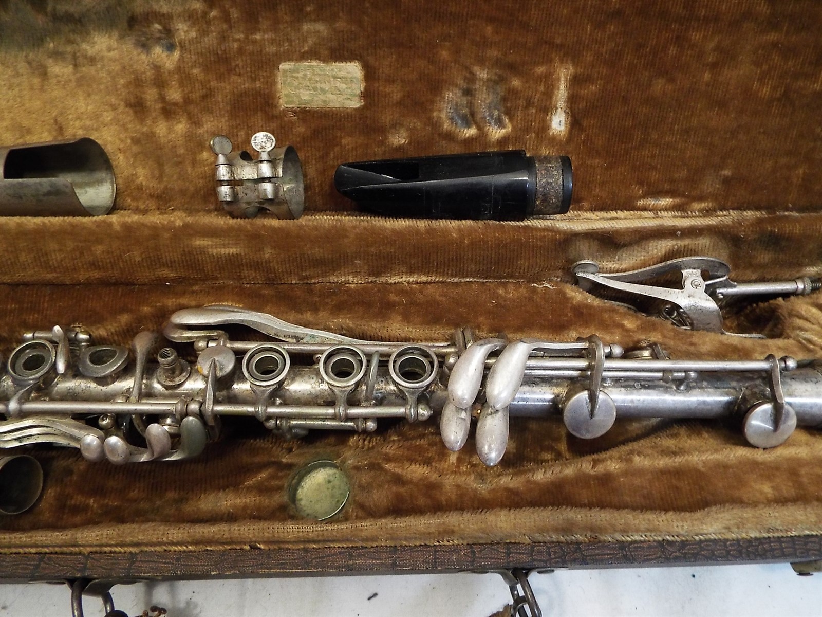 Vintage Metal Clarinet Musical Instrument w/Case Bettony Cadet | eBay