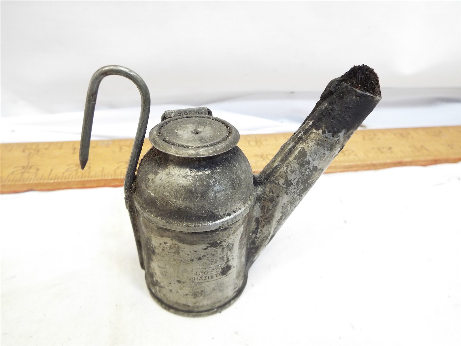 小物 may-mined Tin Miners Lamp C. George Hazelton PA Mining Hat Teapot Lantern