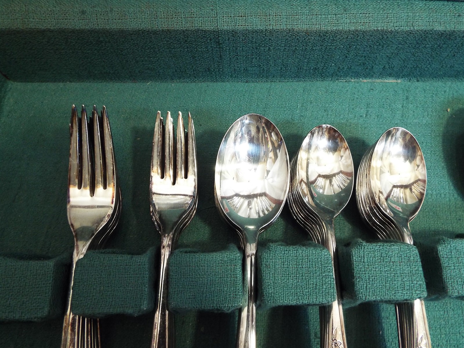 Set 1847 Rogers Bros IS Springtime Silverplate Flatware 51 pcs svc